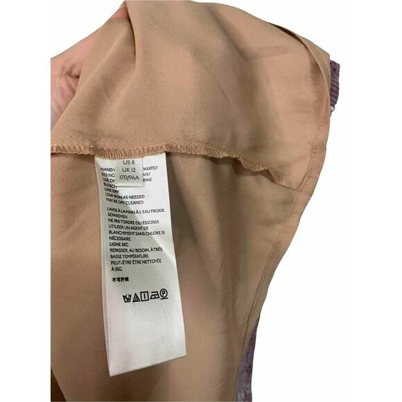 Free People Dangerous Love‎ Lace Overlay Mini Dress Purple Size 8 NWOT $108 - Picture 7 of 7